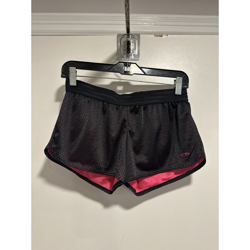 Champion C9 Athletic Mesh Running Shorts Sz:S Black Pink Sporty Polyester